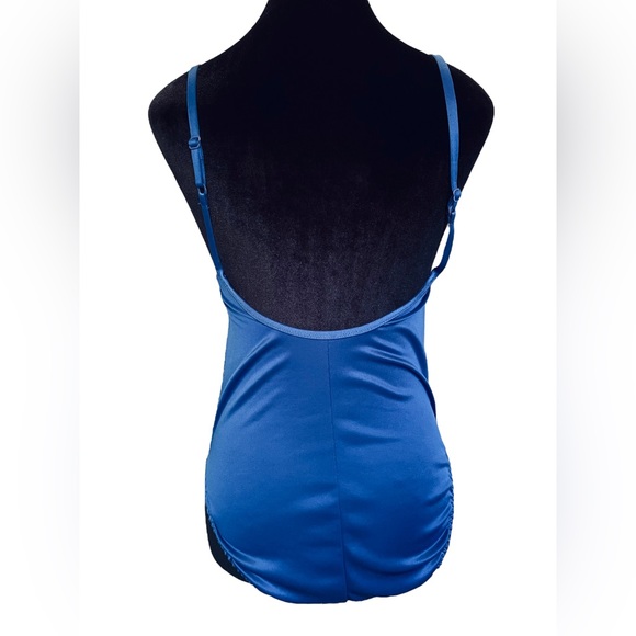 Dolores for Poirette Vintage Blue Coquette Sheer Lace Lingerie Teddy Bodysuit - Picture 5 of 8